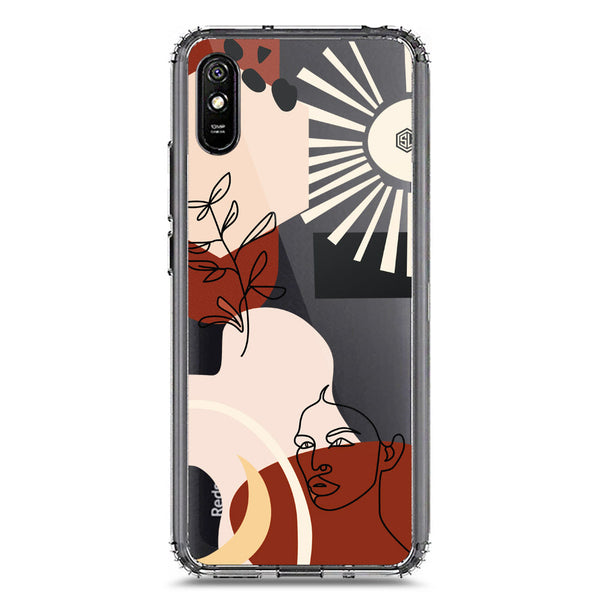 Aesthetic Modern Art Series - Design 1 - Soft Phone Case - Crystal Clear Case - Xiaomi Redmi 9i