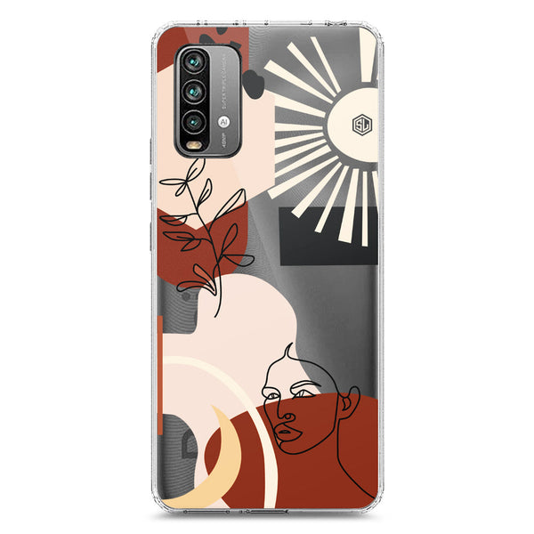 Aesthetic Modern Art Series - Design 1 - Soft Phone Case - Crystal Clear Case - Xiaomi Redmi Note 9 4G