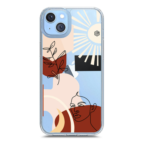 Aesthetic Modern Art Series - Design 1 - Soft Phone Case - Crystal Clear Case - iPhone 14 Plus