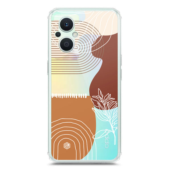 Aesthetic Modern Art Series - Design 2 - Soft Phone Case - Crystal Clear Case - Oppo Reno7 Z 5G