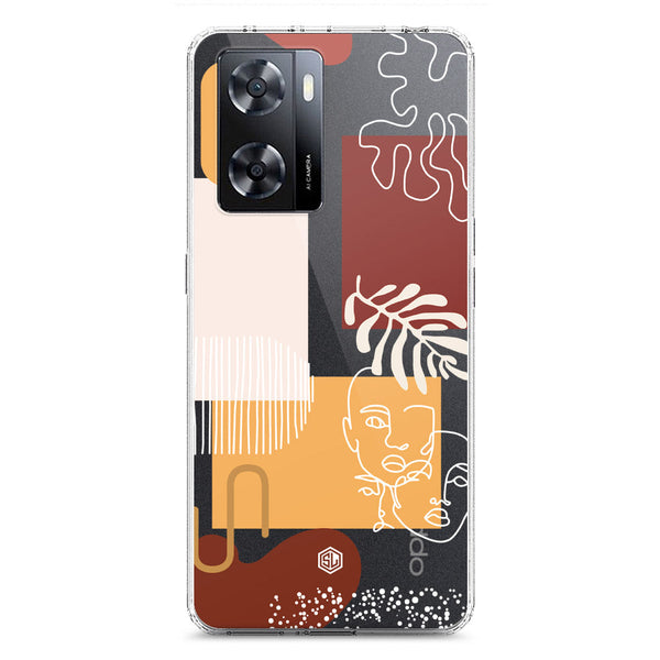 Aesthetic Modern Art Series - Design 3 - Soft Phone Case - Crystal Clear Case - Oppo A57 4G 2022