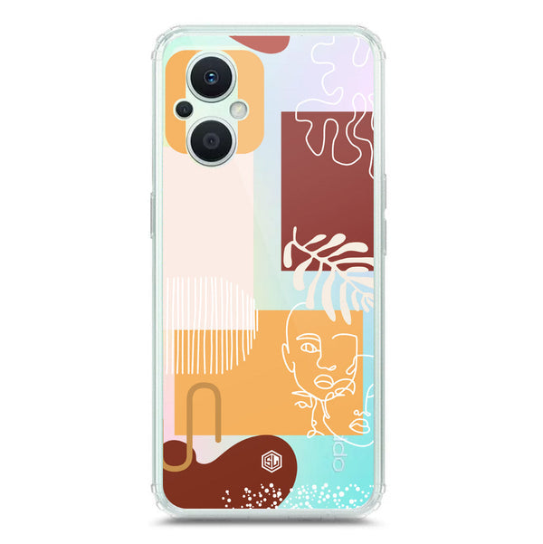 Aesthetic Modern Art Series - Design 3 - Soft Phone Case - Crystal Clear Case - Oppo Reno7 Z 5G