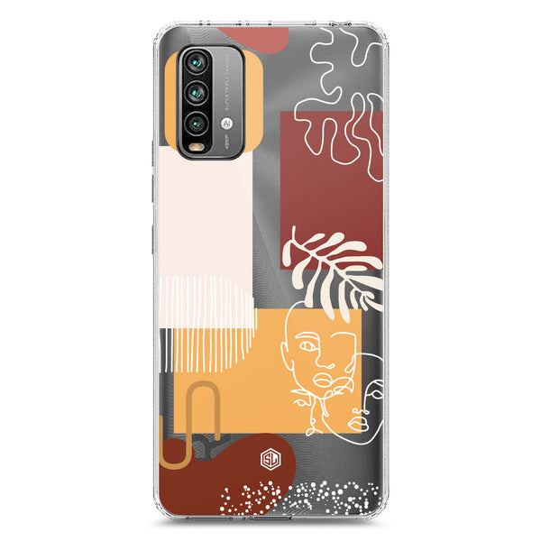 Aesthetic Modern Art Series - Design 3 - Soft Phone Case - Crystal Clear Case - Xiaomi Redmi Note 9 4G