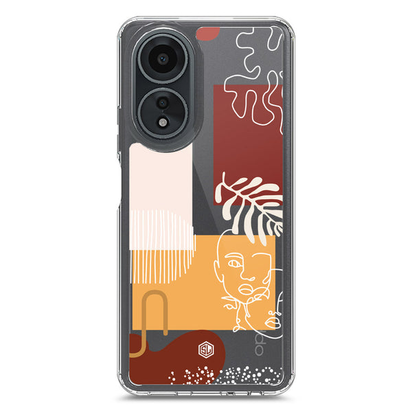 Aesthetic Modern Art Series - Design 3 - Soft Phone Case - Crystal Clear Case - Oppo A58 4G