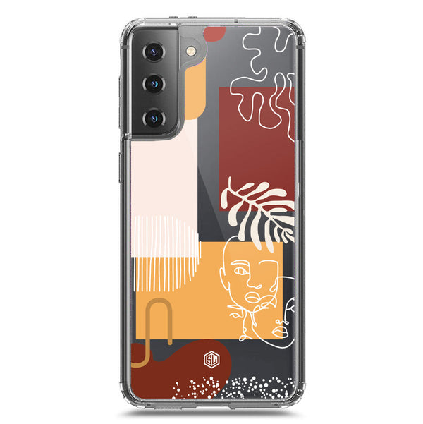 Aesthetic Modern Art Series - Design 3 - Soft Phone Case - Crystal Clear Case - Samsung Galaxy S21 Plus 5G