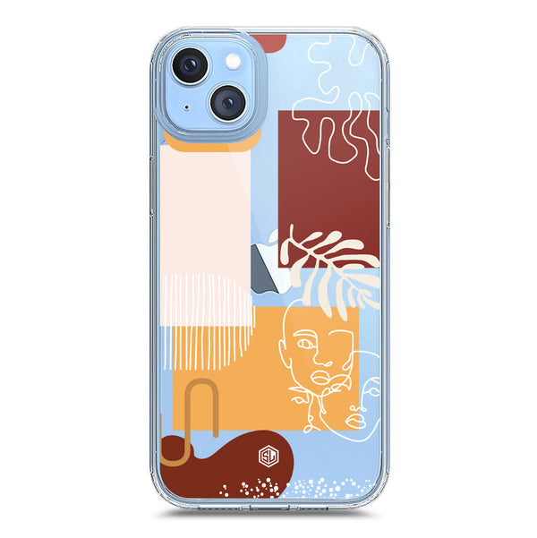 Aesthetic Modern Art Series - Design 3 - Soft Phone Case - Crystal Clear Case - iPhone 14 Plus