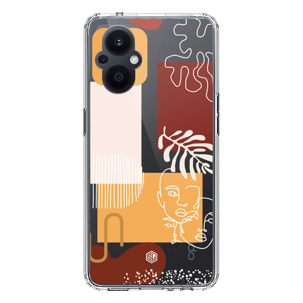 Aesthetic Modern Art Series - Design 3 - Soft Phone Case - Crystal Clear Case - Oppo F21 Pro 5G