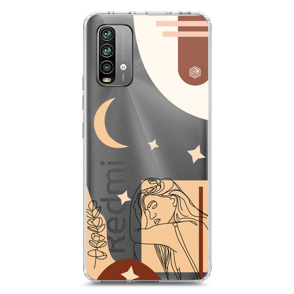 Aesthetic Modern Art Series - Design 4 - Soft Phone Case - Crystal Clear Case - Xiaomi Redmi Note 9 4G