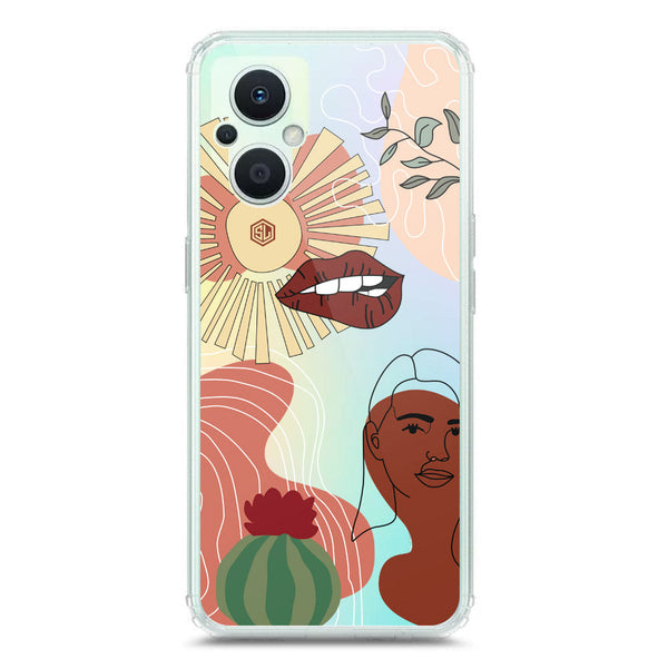 Aesthetic Modern Art Series - Design 5 - Soft Phone Case - Crystal Clear Case - Oppo Reno7 Z 5G