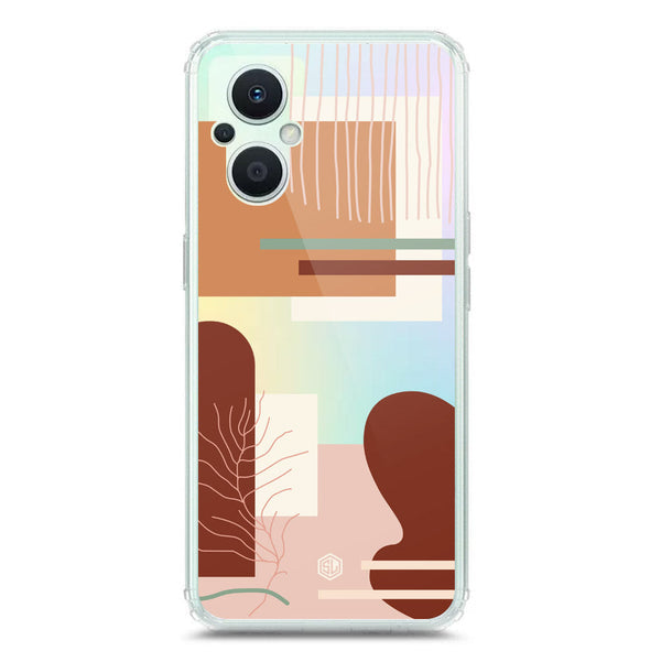 Aesthetic Modern Art Series - Design 6 - Soft Phone Case - Crystal Clear Case - Oppo Reno7 Z 5G