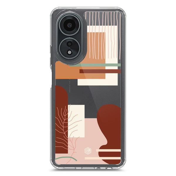 Aesthetic Modern Art Series - Design 6 - Soft Phone Case - Crystal Clear Case - Oppo A58 4G