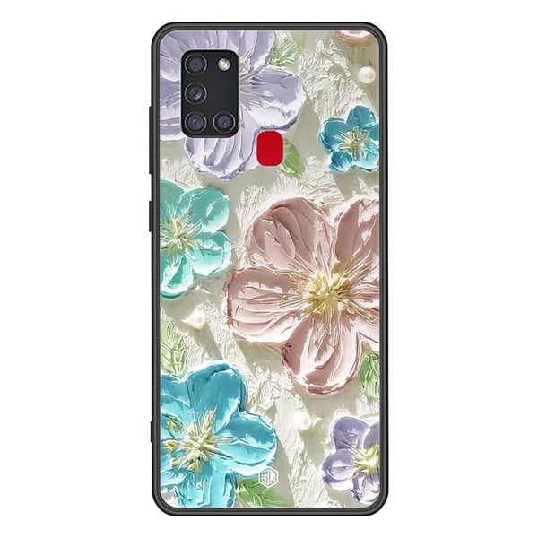 Floral Series Soft Phone Case - Premium Glass Case - Design 14 - Samsung Galaxy A21s