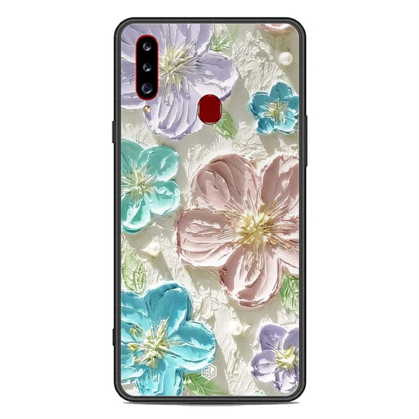 Floral Series Soft Phone Case - Premium Glass Case - Design 14 - Samsung Galaxy A20s