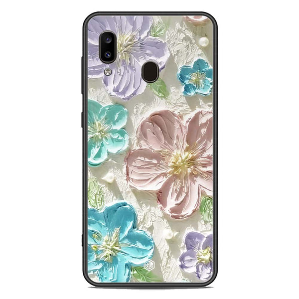 Floral Series Soft Phone Case - Premium Glass Case - Design 14 - Samsung Galaxy A20