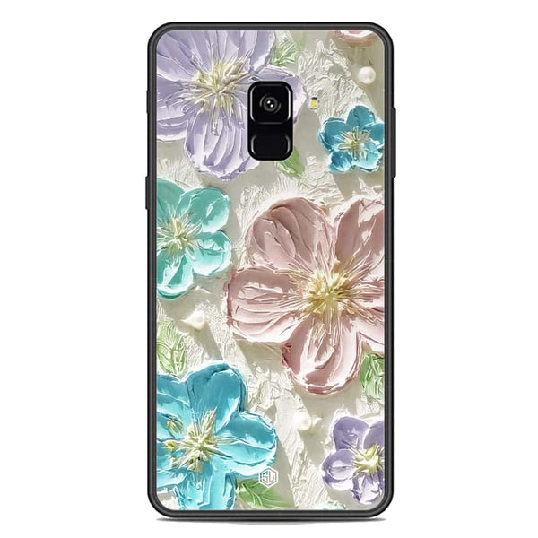 Floral Series Soft Phone Case - Premium Glass Case - Design 14 - Samsung Galaxy A8 2018