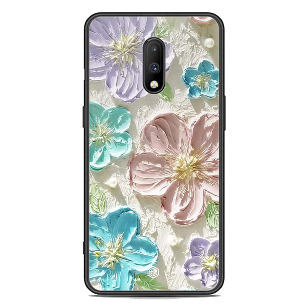 Floral Series Soft Phone Case - Premium Glass Case - Design 14 - OnePlus 7