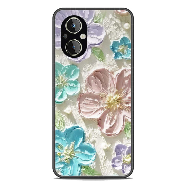 Floral Series Soft Phone Case - Premium Glass Case - Design 14 - Oppo Reno7 Z 5G