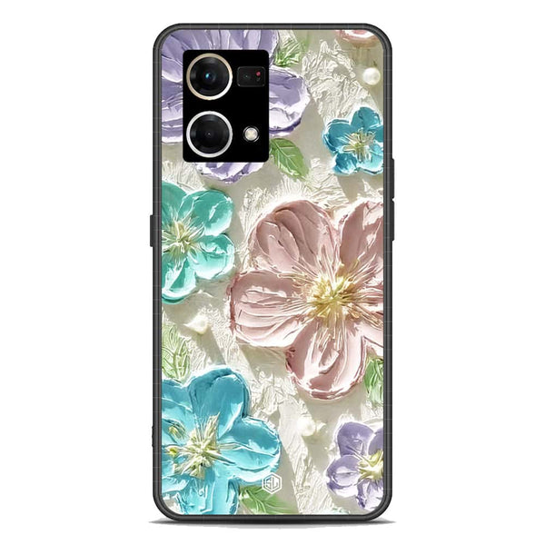 Floral Series Soft Phone Case - Premium Glass Case - Design 14 - Oppo Reno 7 4G