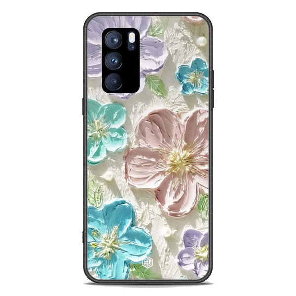 Floral Series Soft Phone Case - Premium Glass Case - Design 14 - Oppo Reno 6 5G