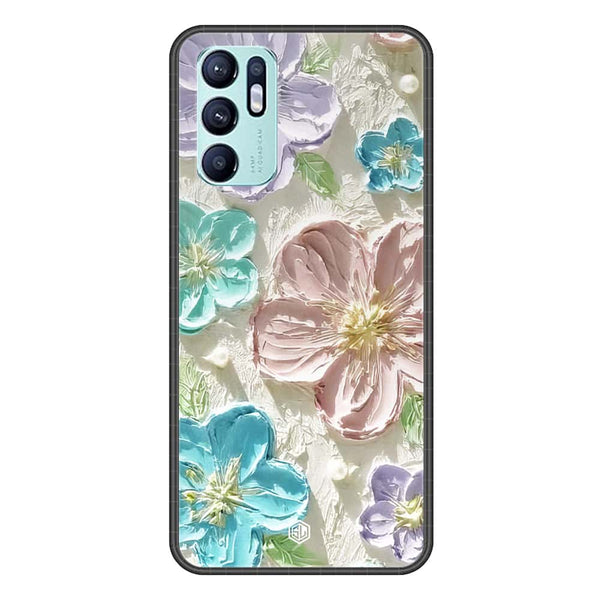 Floral Series Soft Phone Case - Premium Glass Case - Design 14 - Oppo Reno 6