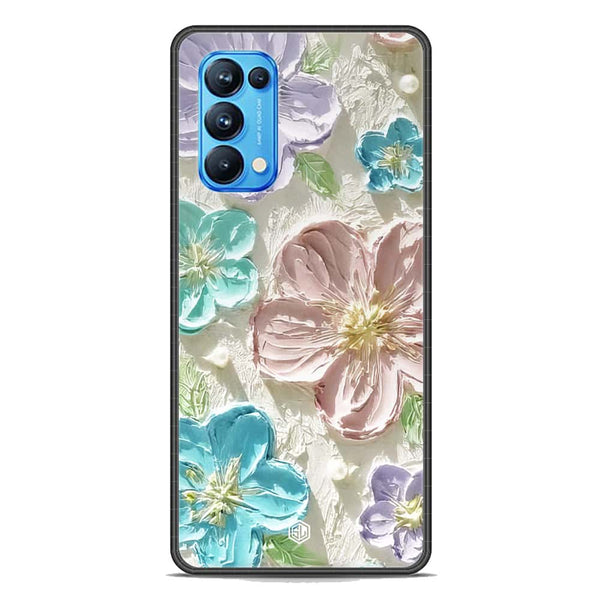 Floral Series Soft Phone Case - Premium Glass Case - Design 14 - Oppo Reno 5 Pro 5G