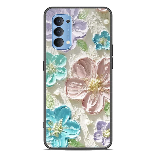 Floral Series Soft Phone Case - Premium Glass Case - Design 14 - Oppo Reno 4