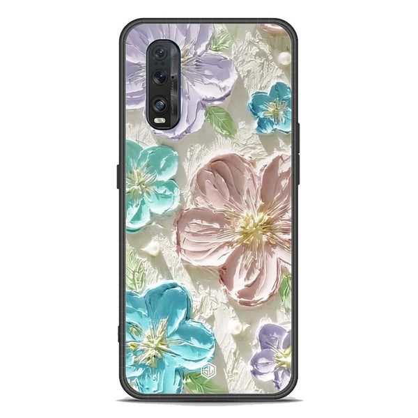 Floral Series Soft Phone Case - Premium Glass Case - Design 14 - Oppo Find X2