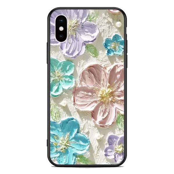 Floral Series Soft Phone Case - Premium Glass Case - Design 14 - iPhone XS Max