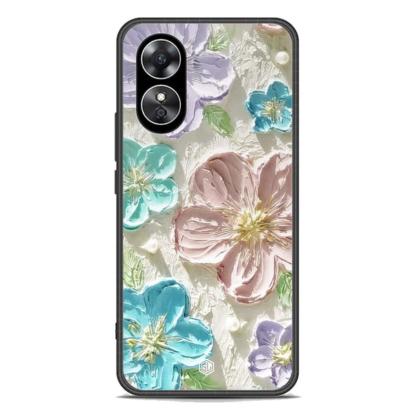 Floral Series Soft Phone Case - Premium Glass Case - Design 14 - Oppo A17