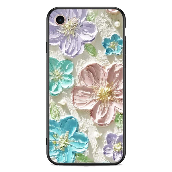 Floral Series Soft Phone Case - Premium Glass Case - Design 14 - iPhone 8 / 7