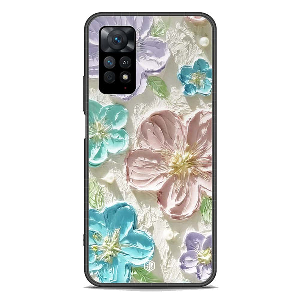 Floral Series Soft Phone Case - Premium Glass Case - Design 14 - Xiaomi Redmi Note 11