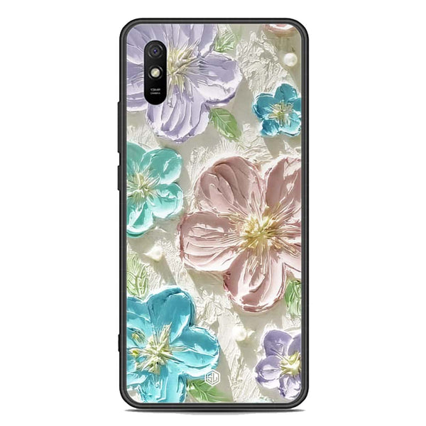 Floral Series Soft Phone Case - Premium Glass Case - Design 14 - Xiaomi Redmi 9A