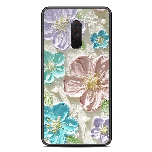 Floral Series Soft Phone Case - Premium Glass Case - Design 14 - Xiaomi Pocophone F1