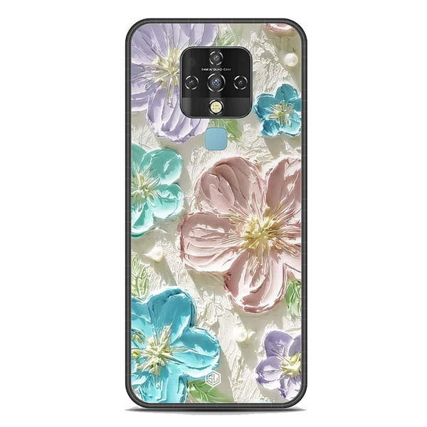 Floral Series Soft Phone Case - Premium Glass Case - Design 14 - Tecno Camon 16