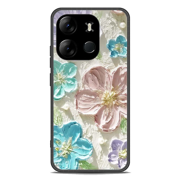 Floral Series Soft Phone Case - Premium Glass Case - Design 14 - Tecno Spark Go 2023