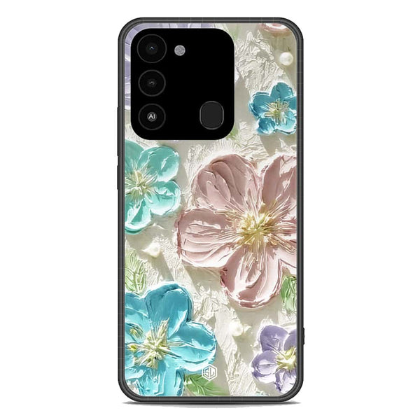 Floral Series Soft Phone Case - Premium Glass Case - Design 14 - Tecno Spark 8C