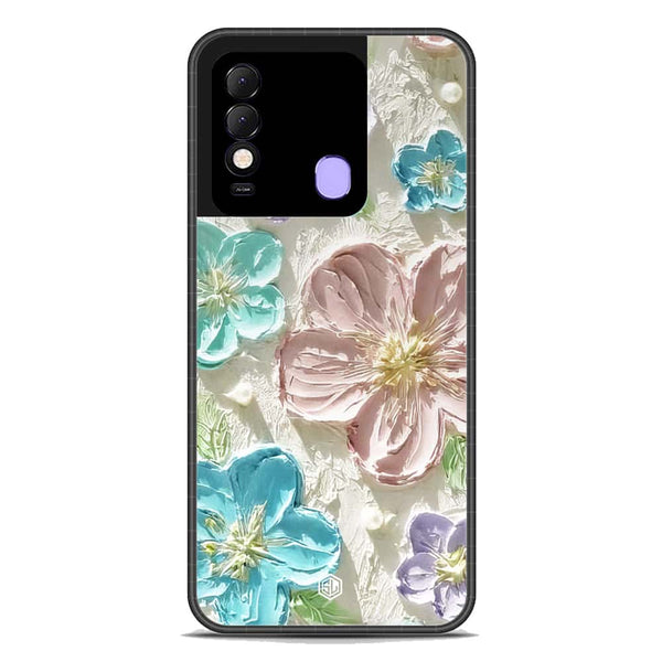 Floral Series Soft Phone Case - Premium Glass Case - Design 14 - Tecno Spark 8