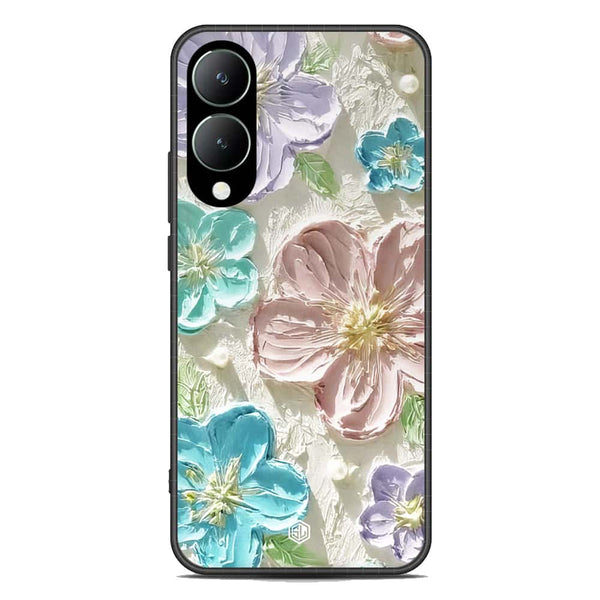 Floral Series Soft Phone Case - Premium Glass Case - Design 14 - Vivo Y17s