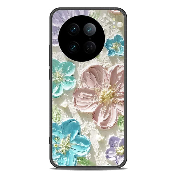 Floral Series Soft Phone Case - Premium Glass Case - Design 14 - Vivo X90 Pro