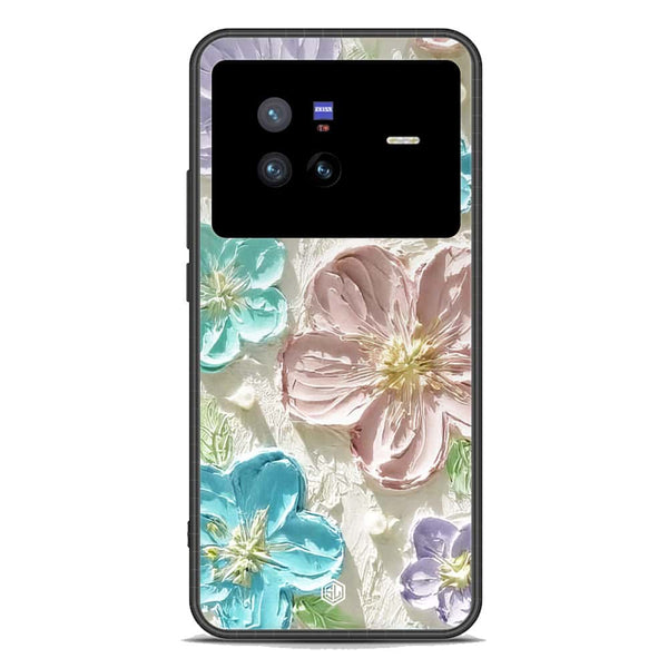 Floral Series Soft Phone Case - Premium Glass Case - Design 14 - Vivo X80