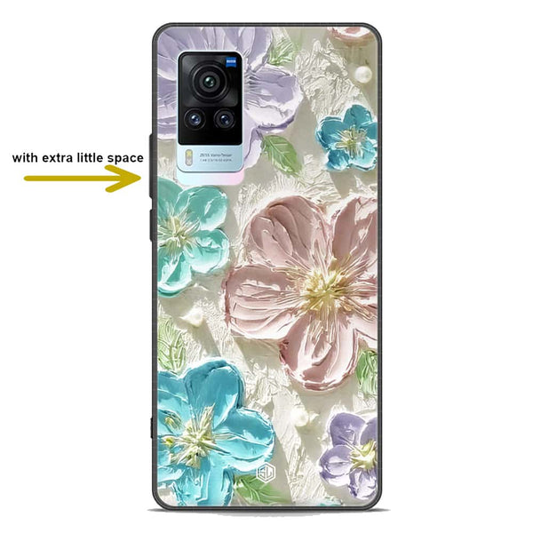 Floral Series Soft Phone Case - Premium Glass Case - Design 14 - Vivo X60 Pro