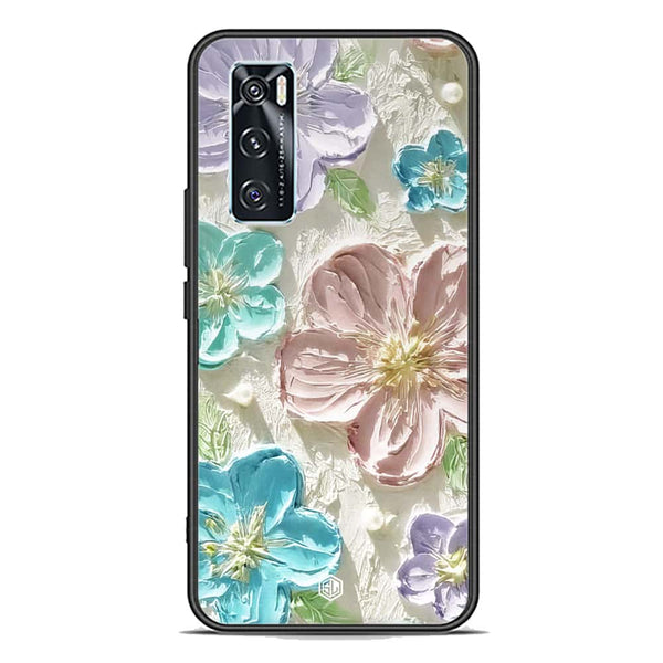 Floral Series Soft Phone Case - Premium Glass Case - Design 14 - Vivo V20 SE