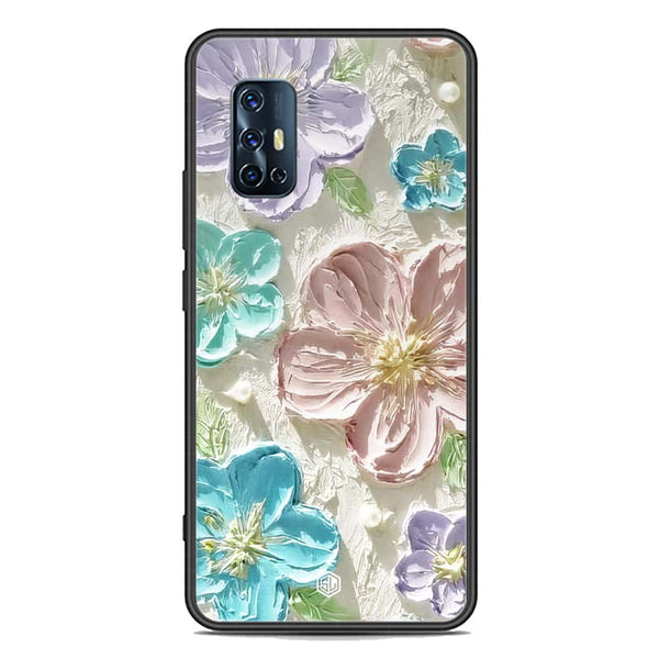 Floral Series Soft Phone Case - Premium Glass Case - Design 14 - Vivo V17