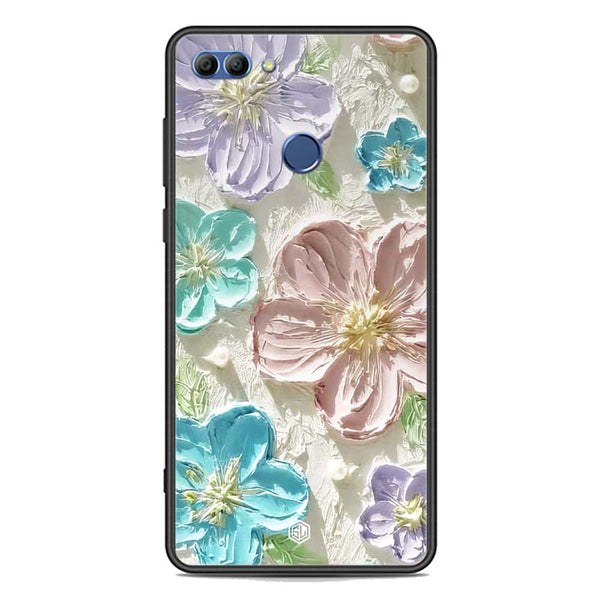 Floral Series Soft Phone Case - Premium Glass Case - Design 14 - Huawei Y9 2018