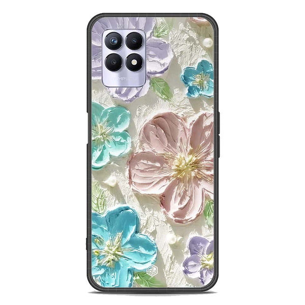 Floral Series Soft Phone Case - Premium Glass Case - Design 14 - Realme 8i