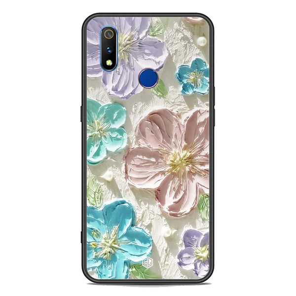 Floral Series Soft Phone Case - Premium Glass Case - Design 14 - Realme 3