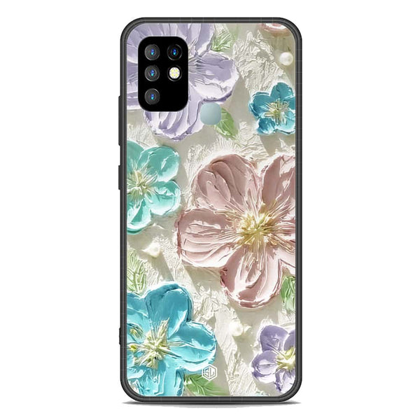 Floral Series Soft Phone Case - Premium Glass Case - Design 14 - Infinix Hot 10