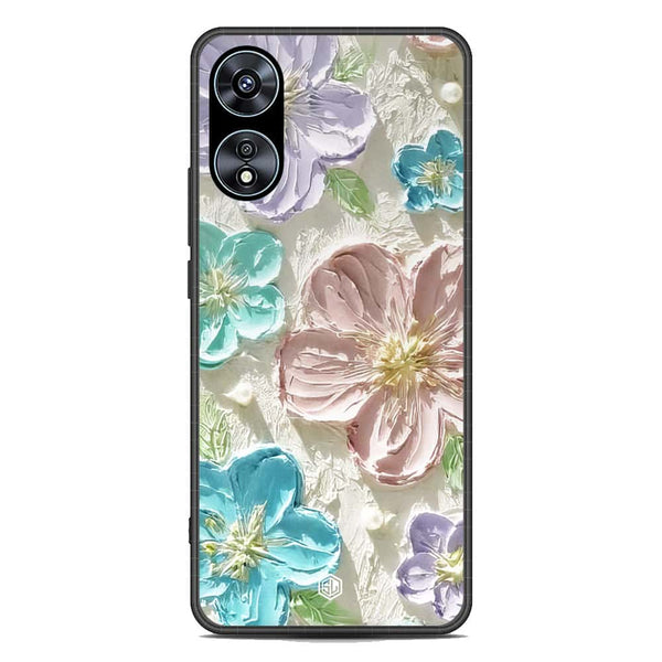 Floral Series Soft Phone Case - Premium Glass Case - Design 14 - Oppo A78 4G