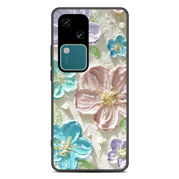 Floral Series Soft Phone Case - Premium Glass Case - Design 14 - Vivo V30