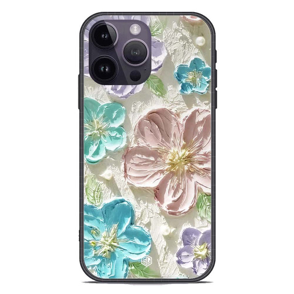 Floral Series Soft Phone Case - Premium Glass Case - Design 14 - iPhone 14 Pro